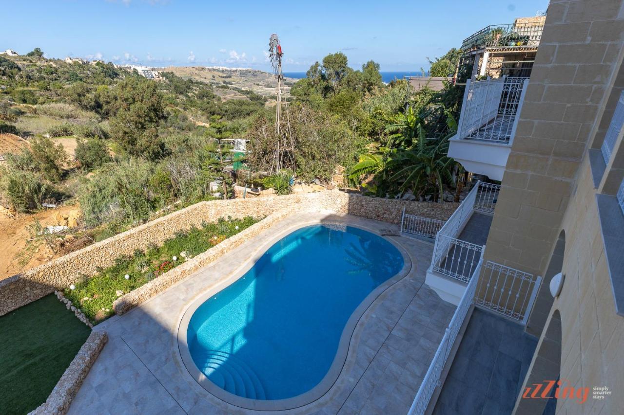 Gozo - Apartment With Stunning Views & Shared Pool Xagħra Dış mekan fotoğraf
