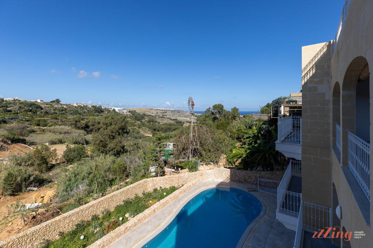Gozo - Apartment With Stunning Views & Shared Pool Xagħra Dış mekan fotoğraf